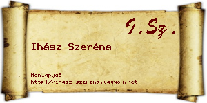 Ihász Szeréna névjegykártya